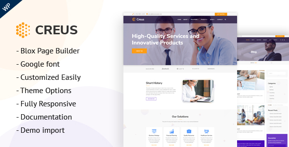 Creus - Business and Financial Consulting WordPress Theme