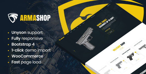 Armashop - Guns and Ammo WooCommerce theme