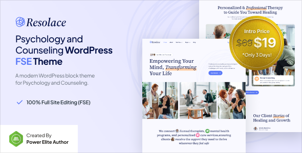 Resolace – Psychology & Counseling FSE WordPress Theme