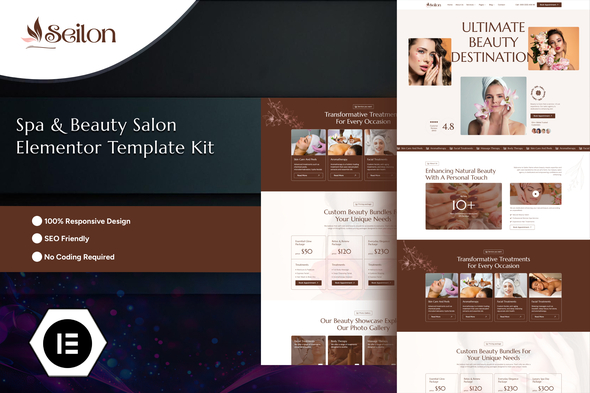 Seilon - Spa & Beauty Salon Elementor Template Kit