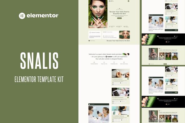 Snalis - Nail Salon & Beauty Care Elementor Template Kit