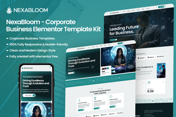 Nexabloom – Corporate Business Elementor Template