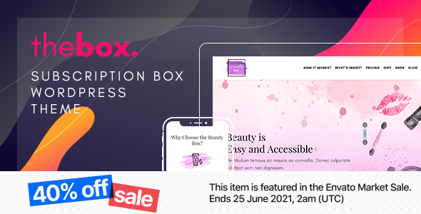 thebox | Subscription Box WordPress Theme