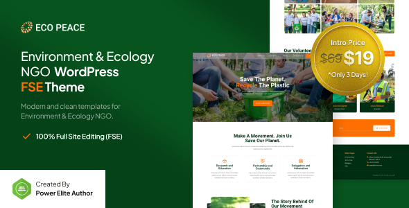 EcoPeace – Environment & Ecology NGO FSE WordPress Theme