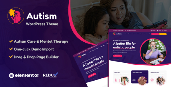 Autism - Autistic Children Care WordPress Theme