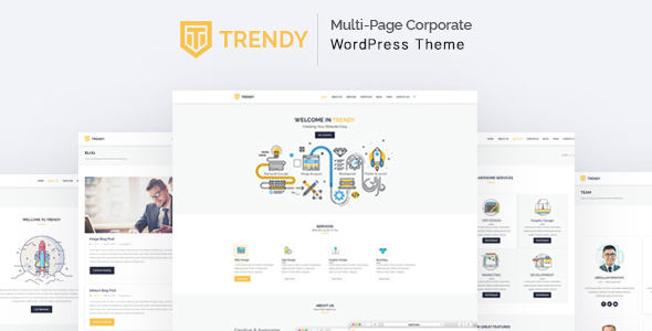 Trendy - MultiPage Corporate WordPress Theme