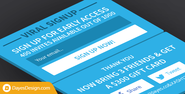 Viral Signup — limited invites signup plugin with viral referral sharing
