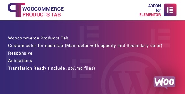 WooCommerce Products Tab for Elementor