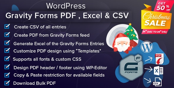 WordPress Gravity Forms PDF