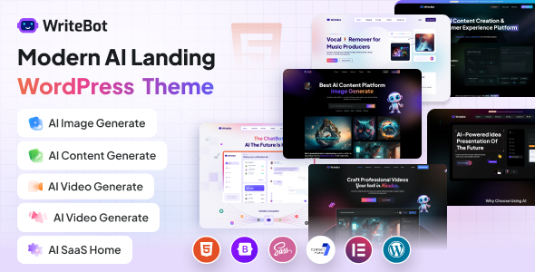 Writebot - AI Startup WordPress theme